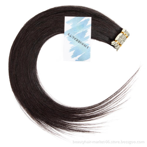 Linni Beauty Double Drawn Remy Tape In Hair Extensions 100% Russian Human Cuticle Hair Invisible Tape Hair Extensions
